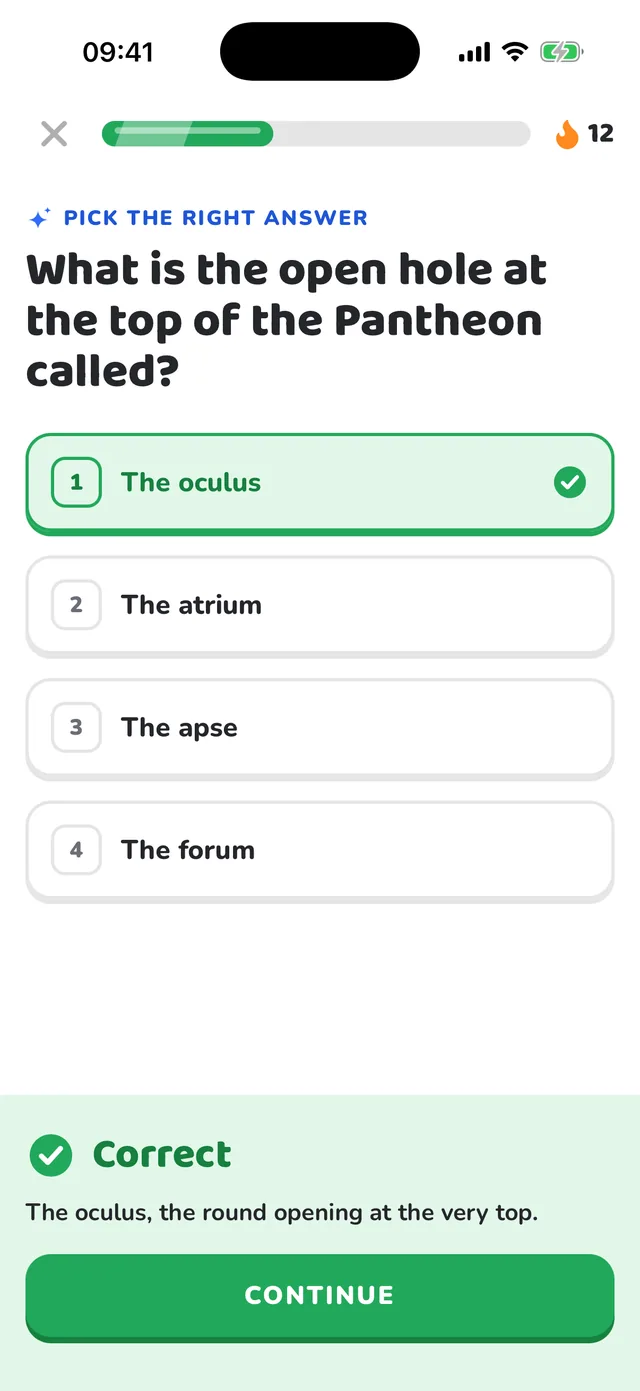A question about the Pantheon answered right: the oculus